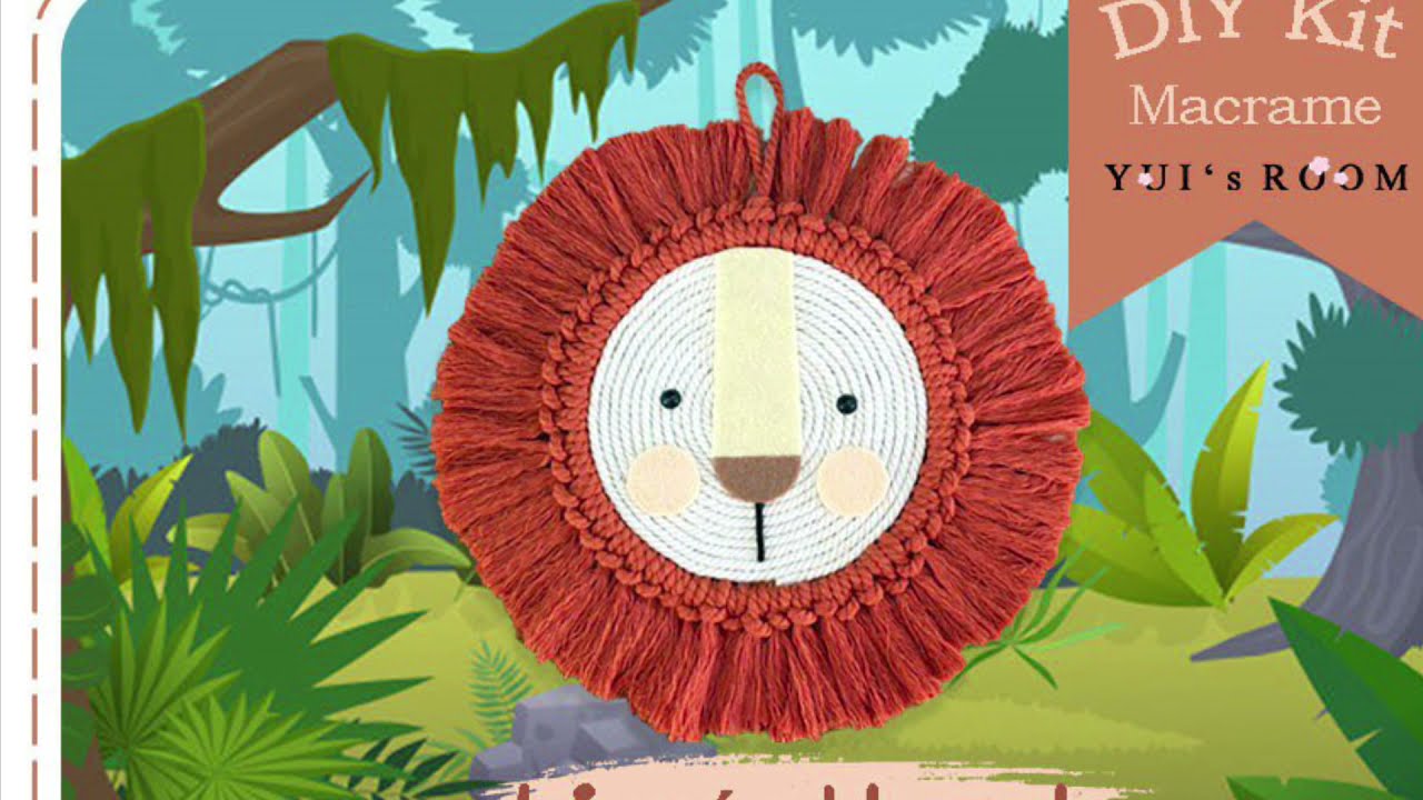 DIY Macrame Lion Head Tutorial for Kids Activity // Cara Membuat // Easy