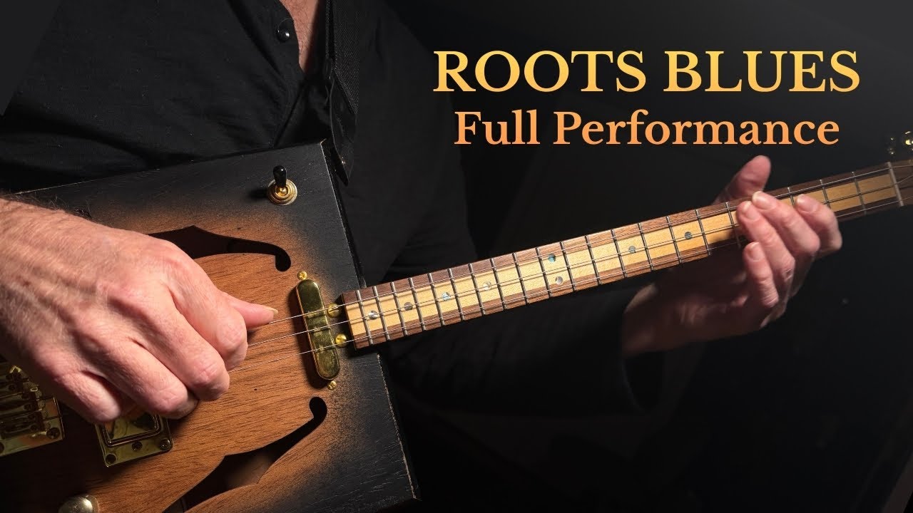 Roots Blues Cigar Box Guitar Lesson (GDG) | Fingerstyle 12-Bar Blues Jam