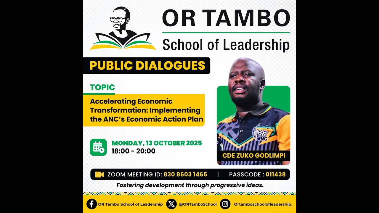 ORTSoL Public Dialogue - Accelerating Economic Transformation Through ANC's Economic Action Plan