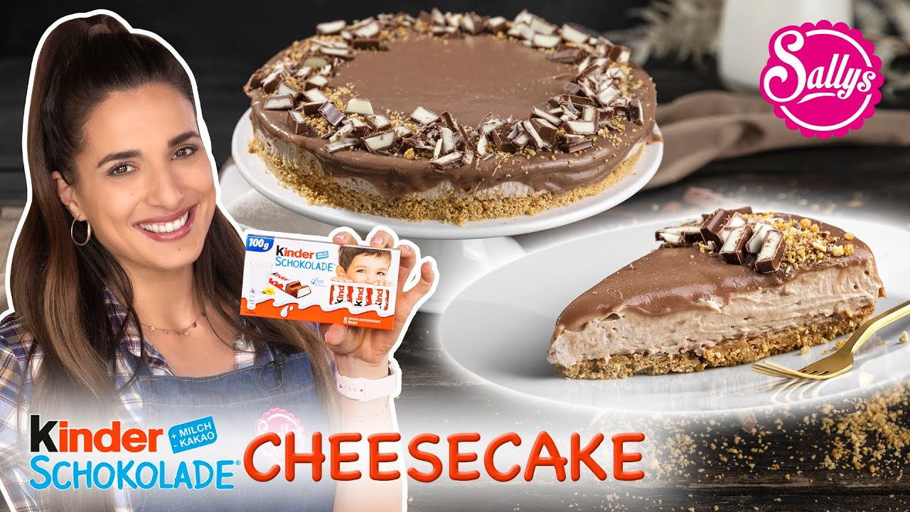 No Bake Kinderschokolade Cheesecake / Schokoriegel Käsekuchen
