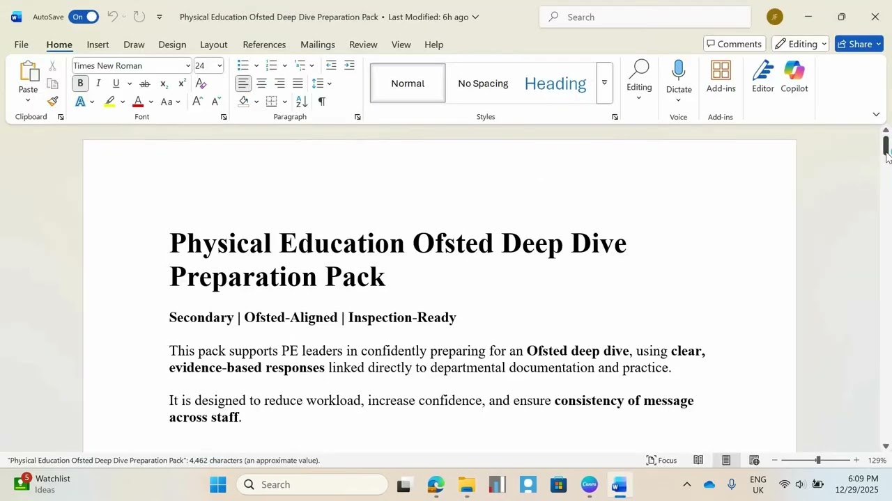 PE Department Handbook & Ofsted-Ready Curriculum Resources Full Walkthrough