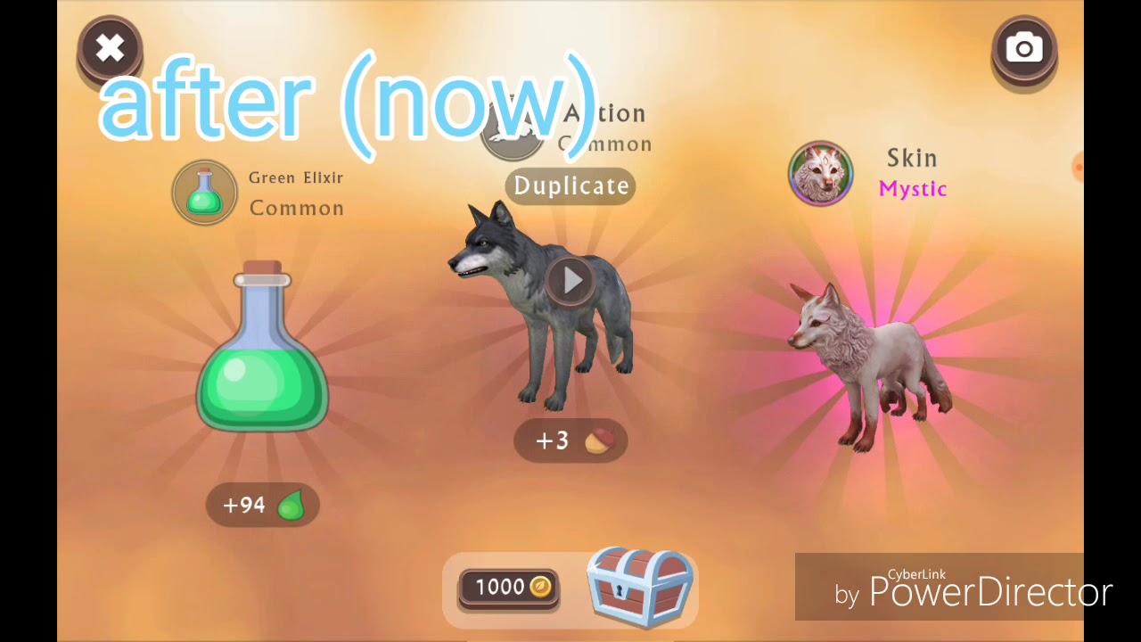 WildCraft before and after without mystic skin and with mystic skin :D