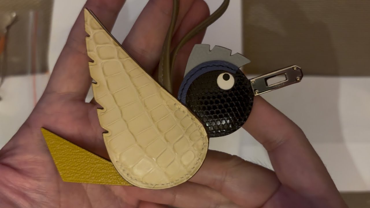 A Few Fair Accessories - Hermes Birdy Charm Goatskin, Alligator, Lizard, Calfskin and Lambskin