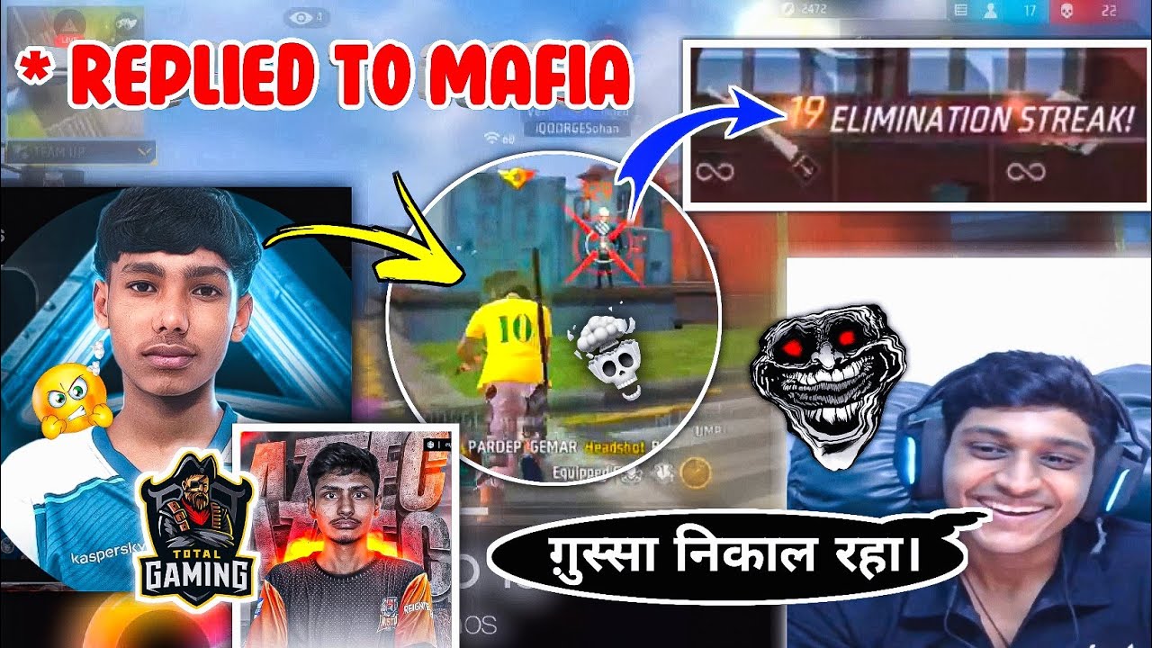 On AZTEC Matter, SOHAN FF Replied to TG MAFIA 💪🏾 by GAMEPLAY