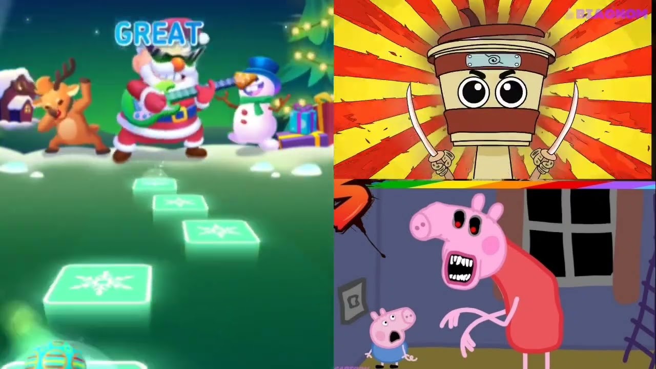 SIREN HEAD 🆚 BRAINROT ZOMBIE 🆚 PEPPA PIG.EXE 🆚 ASSASSINO - Tiles Hop EDM Rush!