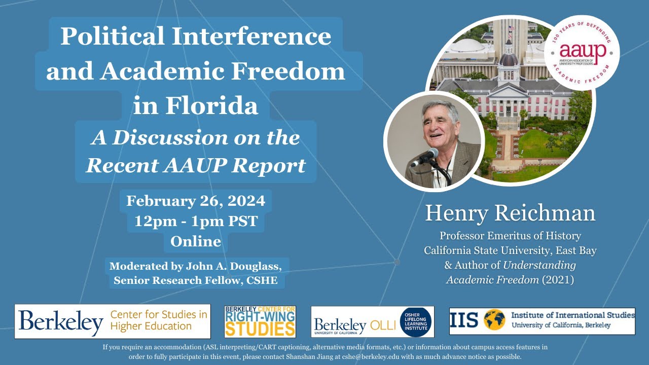 Political Interference and Academic Freedom in Florida - A Discussion on the Recent AAUP Report