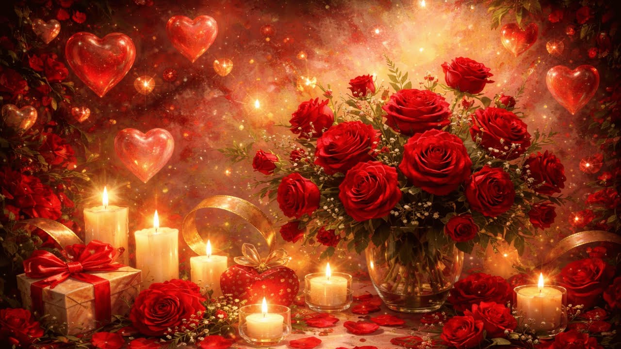 The Most Romantic Valentine Atmosphere Ever | Love, Roses & Soft Candle Glow
