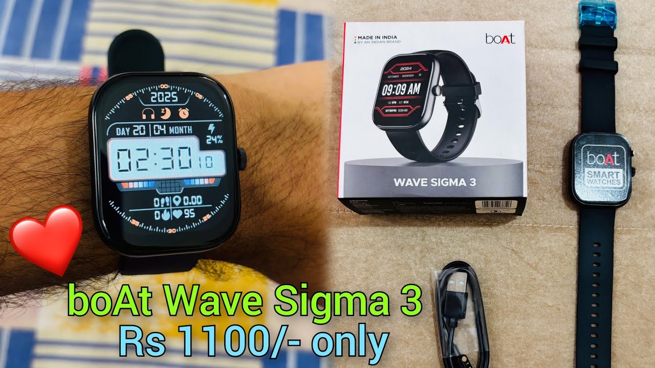 boAt Wave Sigma 3 Smartwatch with 2.01' Display, BT Calling, 700+ Active Modes, Emergency SOS & More