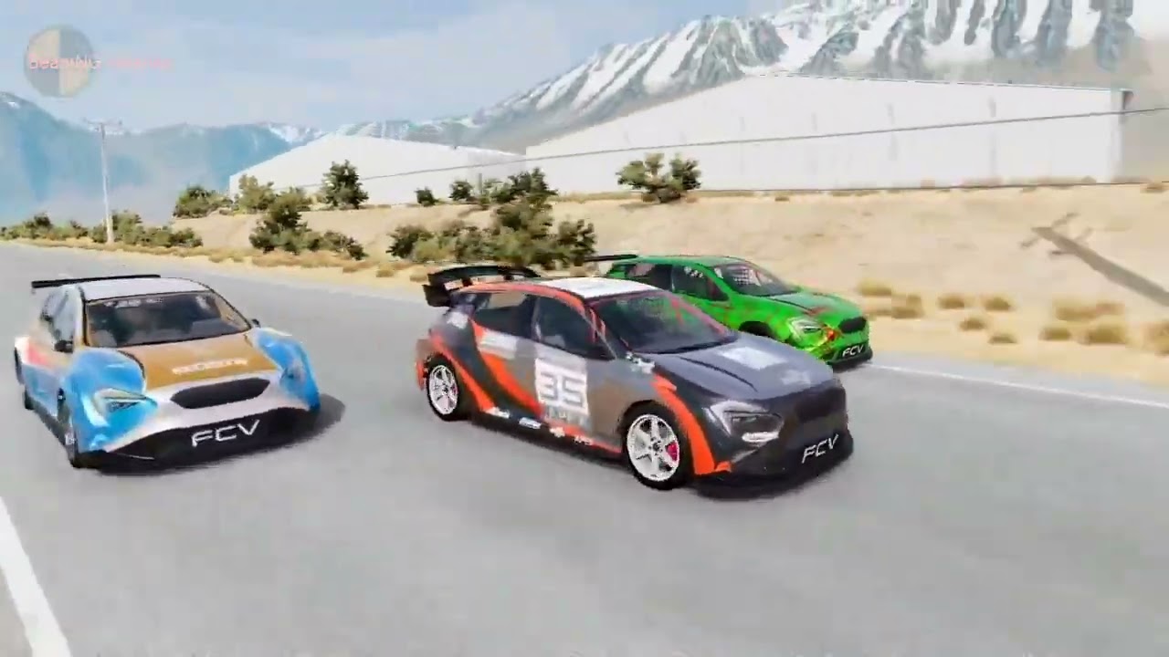 Cars vs Fire & Water Walls 😱 BeamNG.Drive
