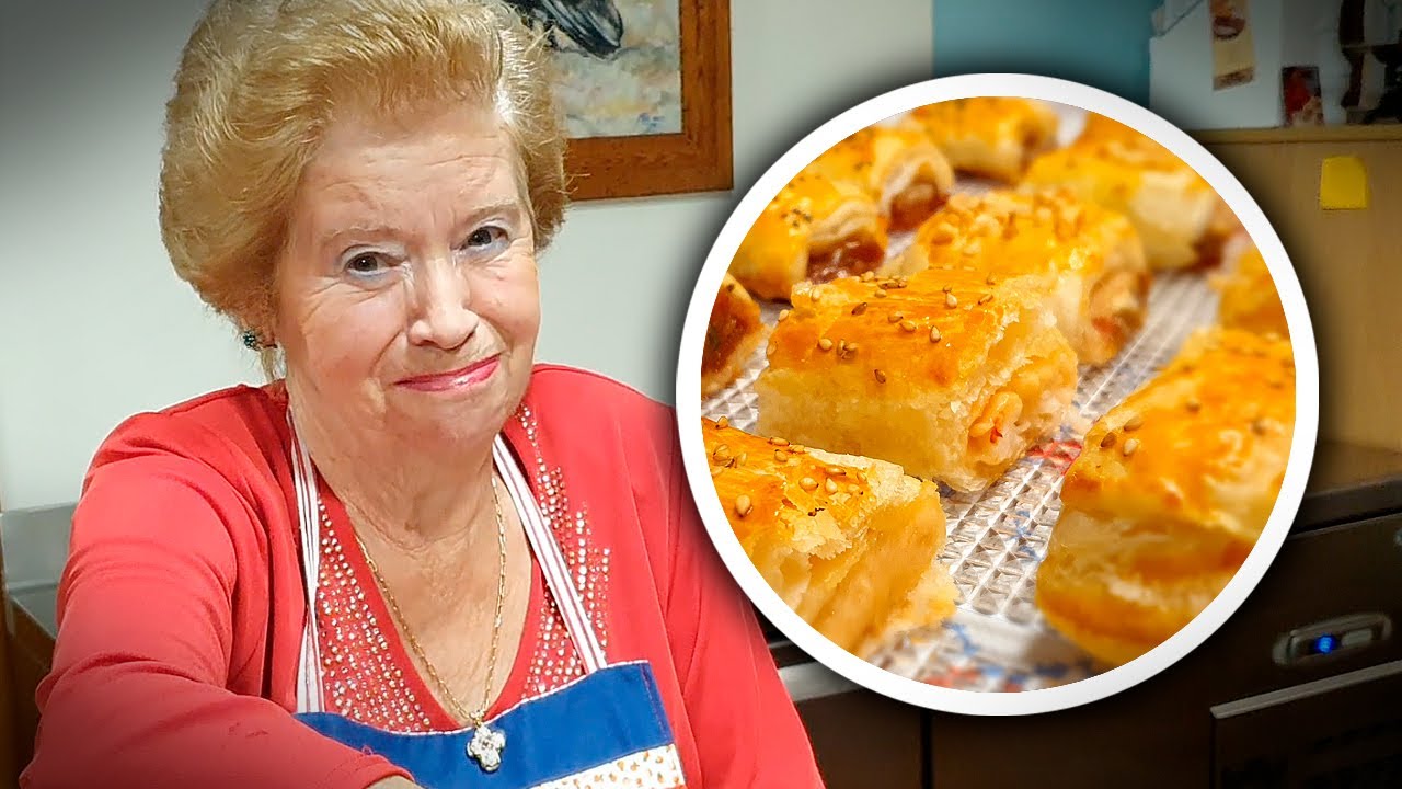 Canapés de hojaldre rellenos con bechamel de gambas, con queso de cabra y bacon... y más.