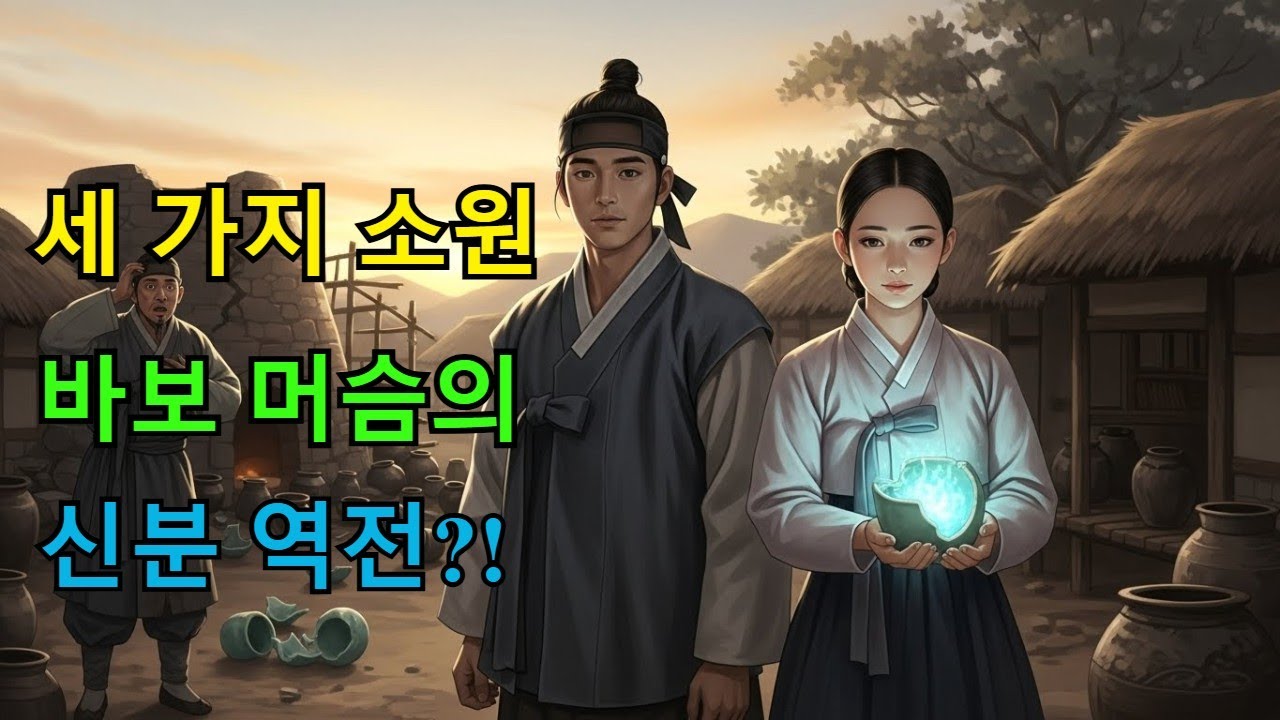 바보 머슴 대길이, 세 가지 소원으로 양반 아씨를 아내로 맞다 | 신분 역전 야담 | 한국 민담 옛날이야기 듣기 (오디오북)