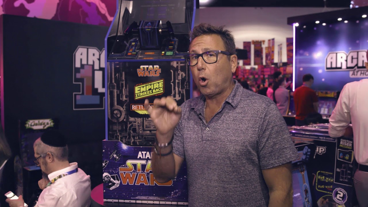 Arcade1Up's CEO Scott Bachrach gives a tour of our E3 booth