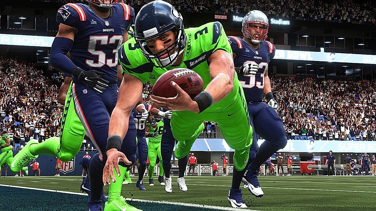 Madden 19 Super Bowl 53 Patriots vs Seahawks Franchise Mode Full game  Xbox One X 4K Game Play