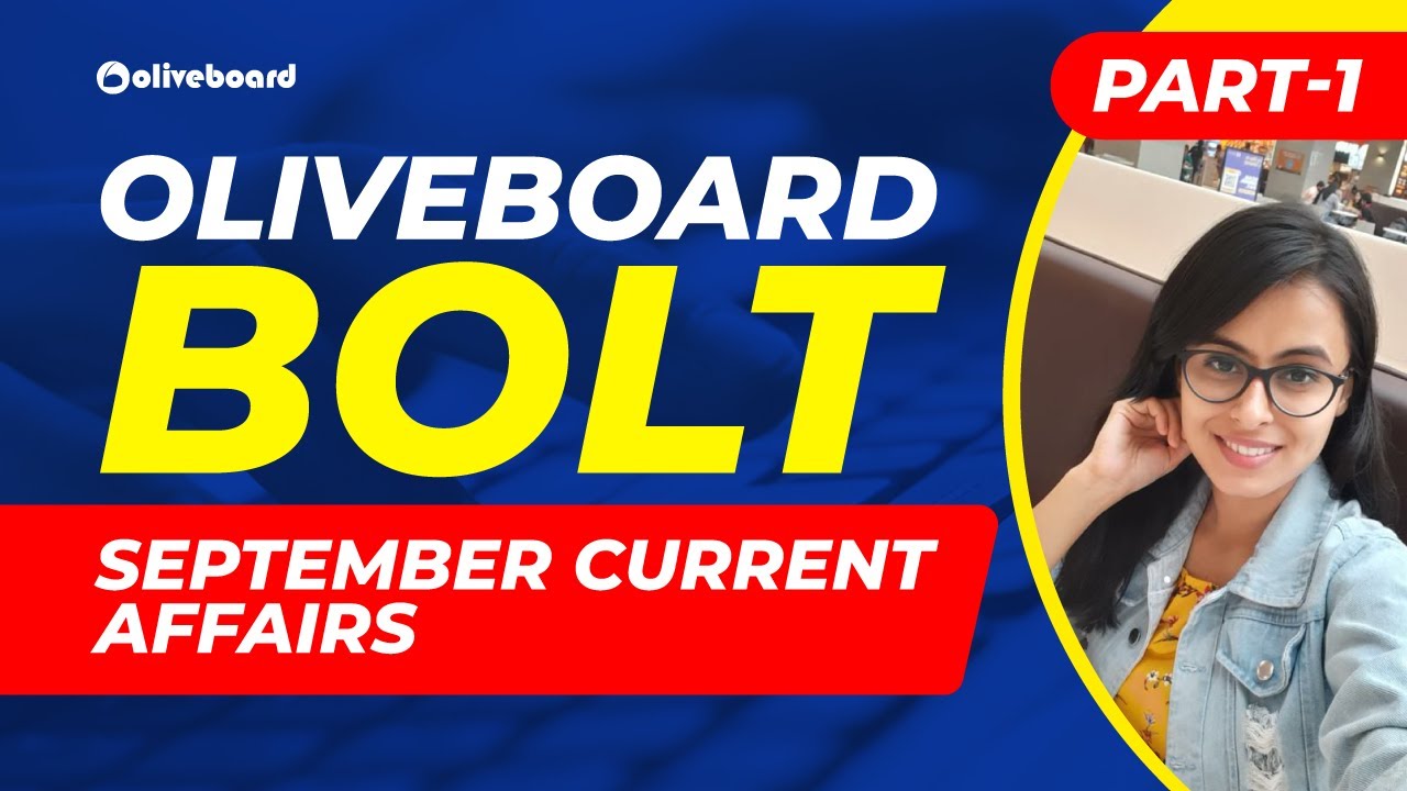 September Current Affairs 2021 | Oliveboard BOLT | Banking Awareness | Part 1 | SBI PO | IBPS PO