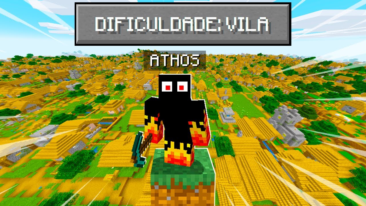 zerando minecraft, mas o MUNDO &Eacute; UMA VILA INFINITA