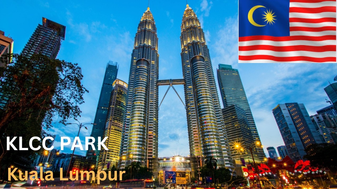 Petronas Twin Towers & KLCC Park Fountain Show, Kuala Lumpur, Malaysia 🇲🇾