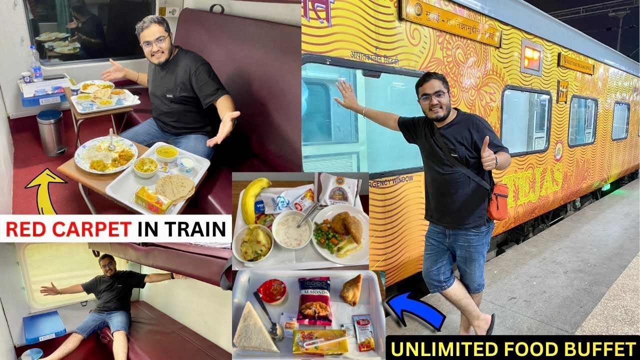 August Kranti Tejas Rajdhani First AC *18 Hours in India's Luxury Train with RED CARPET*