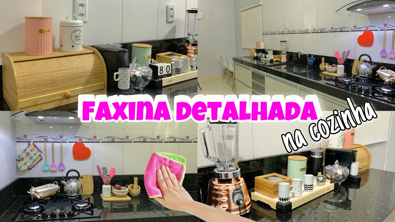 FAXINA DETALHADA NA COZINHA + DICAS DE LIMPEZA DO FOG&Atilde;O COOKTOP E COIFA BRILHANDO ❤️GLAUCIA MOURA