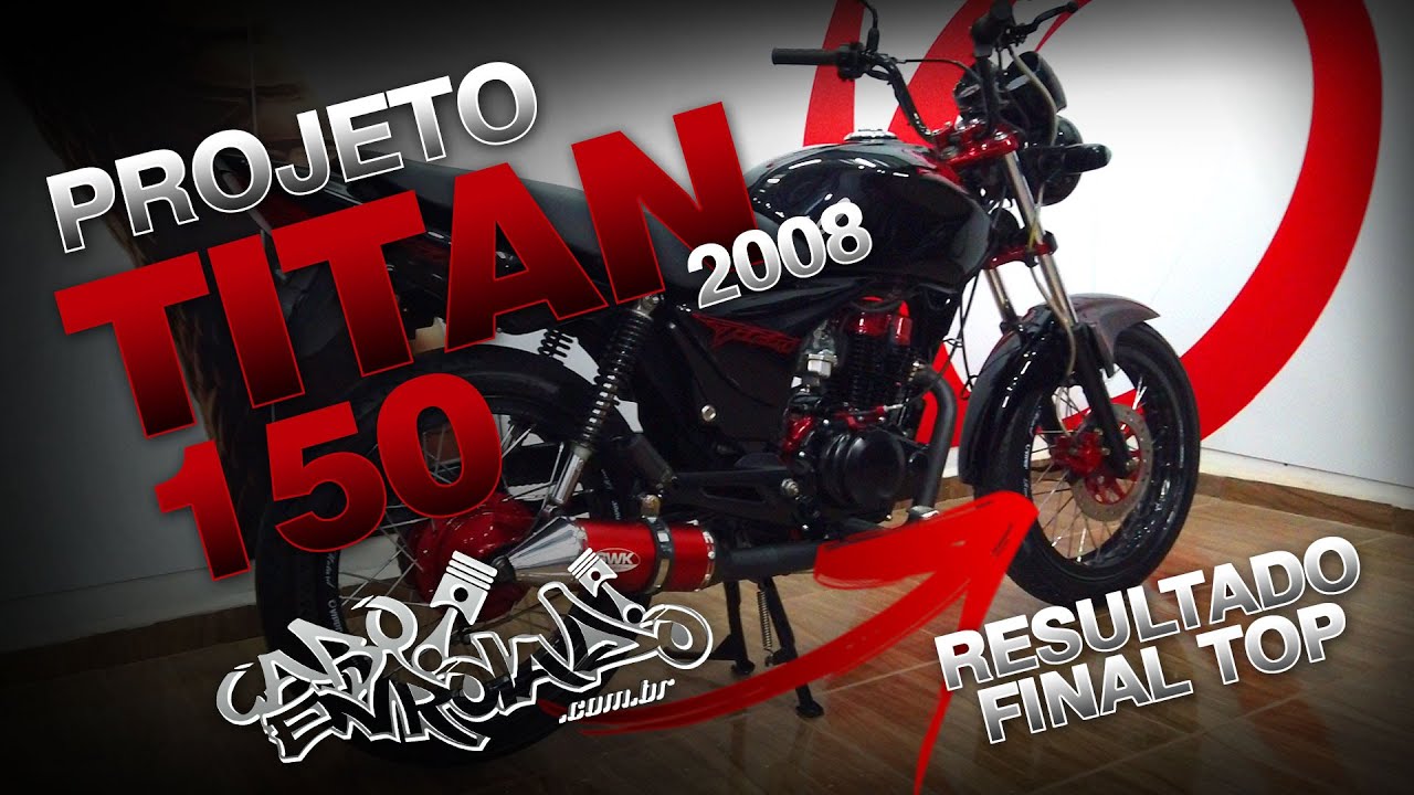 Projeto Titan 150 Preta e Vermelha em DETALHES. Parte Final.