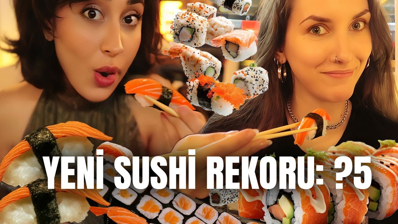 Celine Eriltus Sushi rekoru kırmaya gidiyor w/ Zeyneb | VLOG (full geyik video)