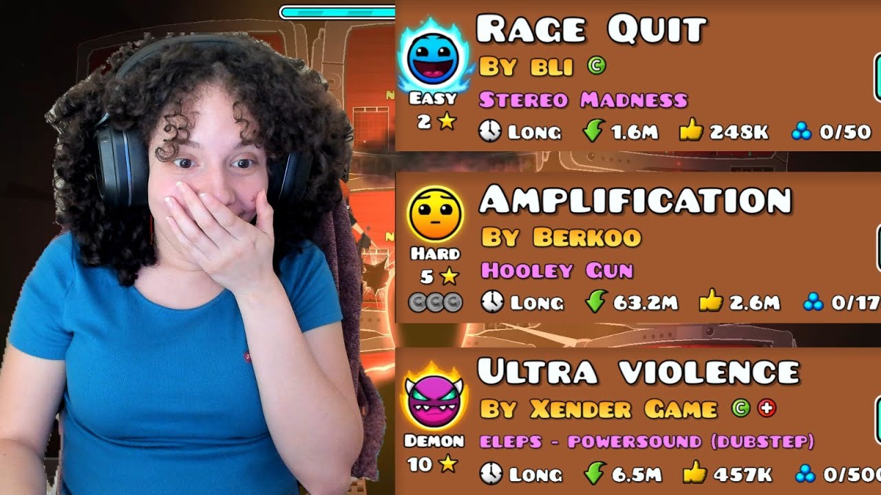 JUGANDO GEOMETRY DASH CON NIVELES RECOMENDADOS PT 5