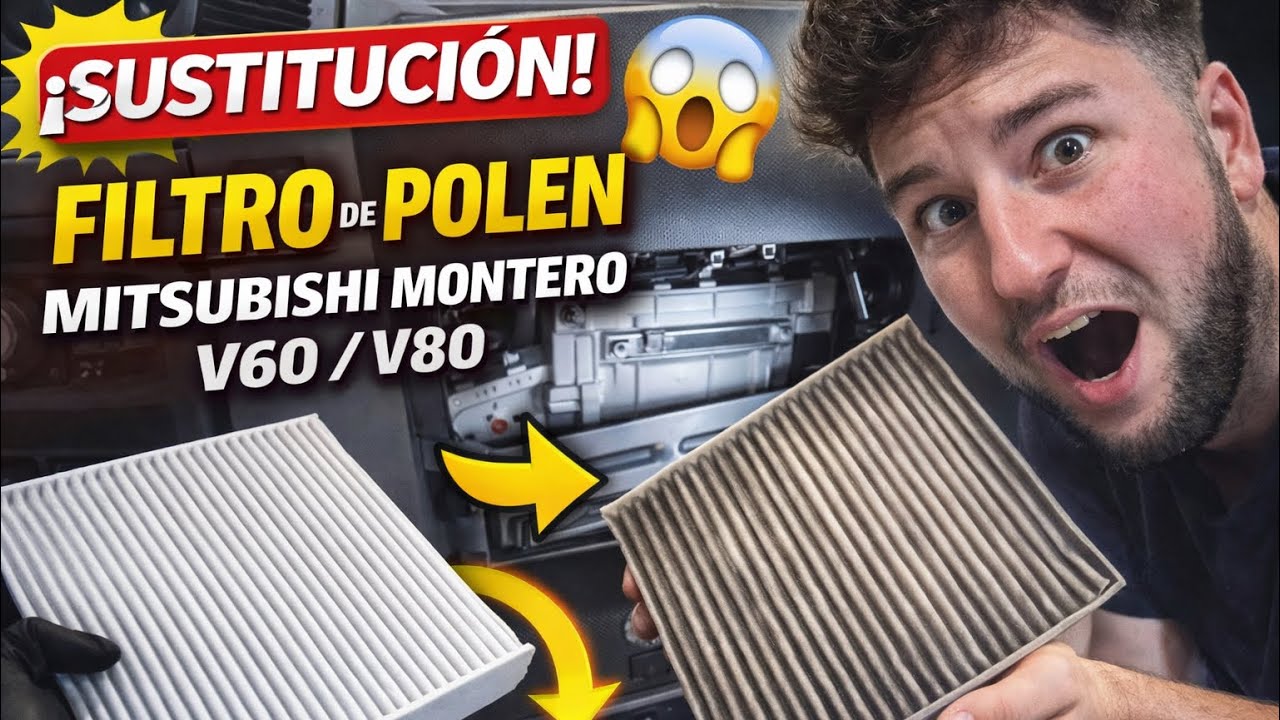 ⚙️  Sustitución filtro de polen Mitsubishi Montero V60 / V90 3.2 Di-D | Tutorial completo ! 🛠️