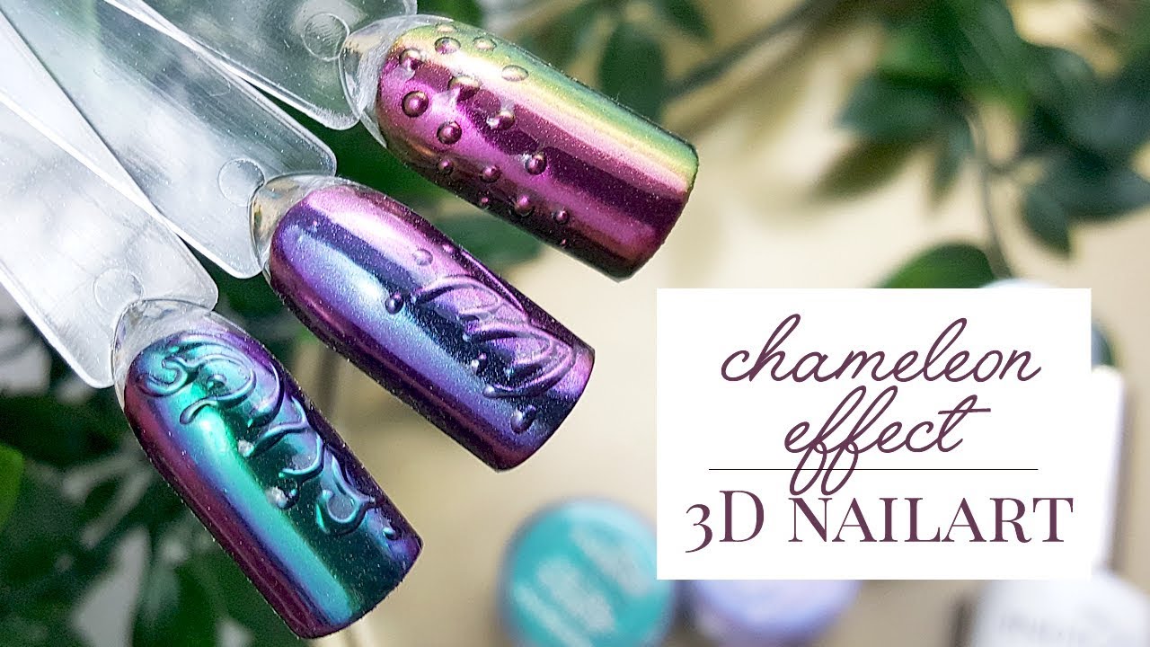 Chameleon Effect Indigo 3D Nailart | Infinity Alien & Butterfly | Proste Zdobienie Krok Po Kroku
