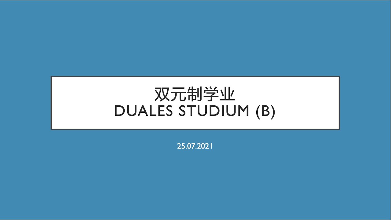 02 德国双元制 (Duales Studium) 初认识(B)，含如何diy申请 珍惜生命 远离中介｜DIY来德国｜润学