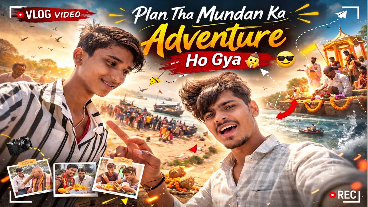 Mundan Ghat Vlog ⛳ || Free Mein Naav Pe Gaye || I Know Sonu