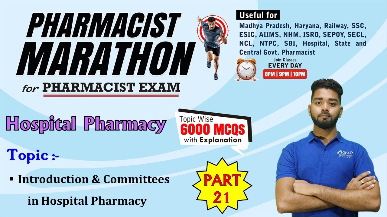 PHARMACIST EXAM MARATHON CLASS -21 | HECP (926-950)|Introduction & Committees in Hospital Pharmacy✍️