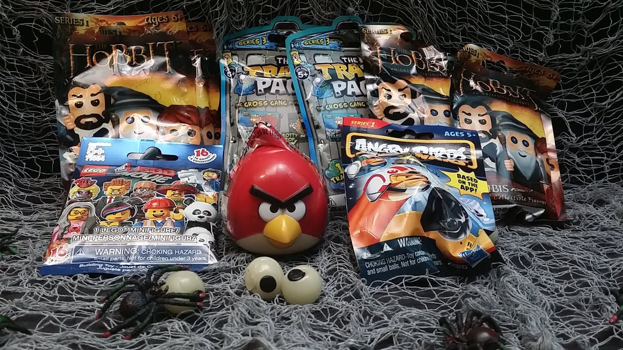 The Hobbitt Blind Bags The Trash Pack The Lego Movie and Angry Birds