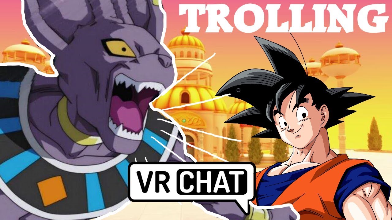 Goku and Beerus shouting at civilians