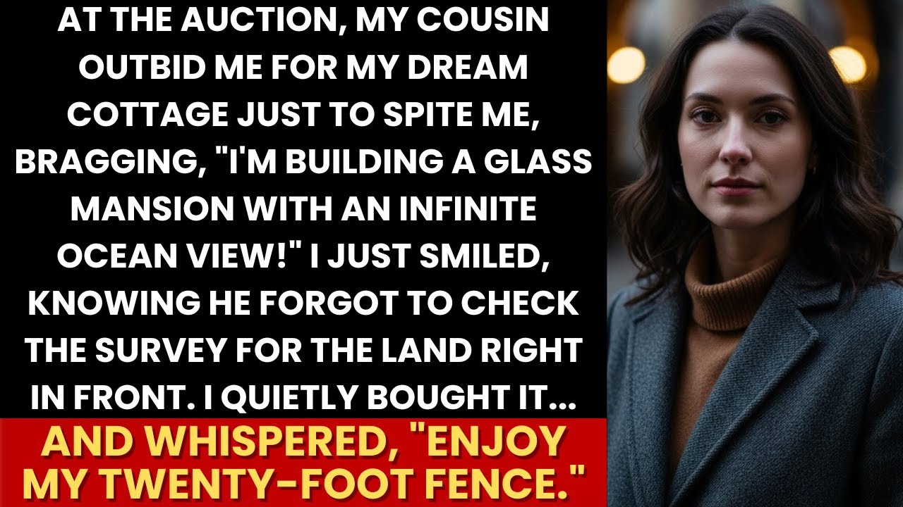 Cousin Outbid Me, “I’ll Build A Glass Mansion” — I Whispered, “Enjoy My Twenty-Foot Fence”