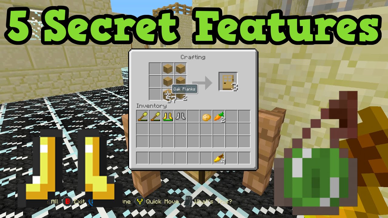 Minecraft Xbox One + PS4 5 MORE Secret TU25 Features