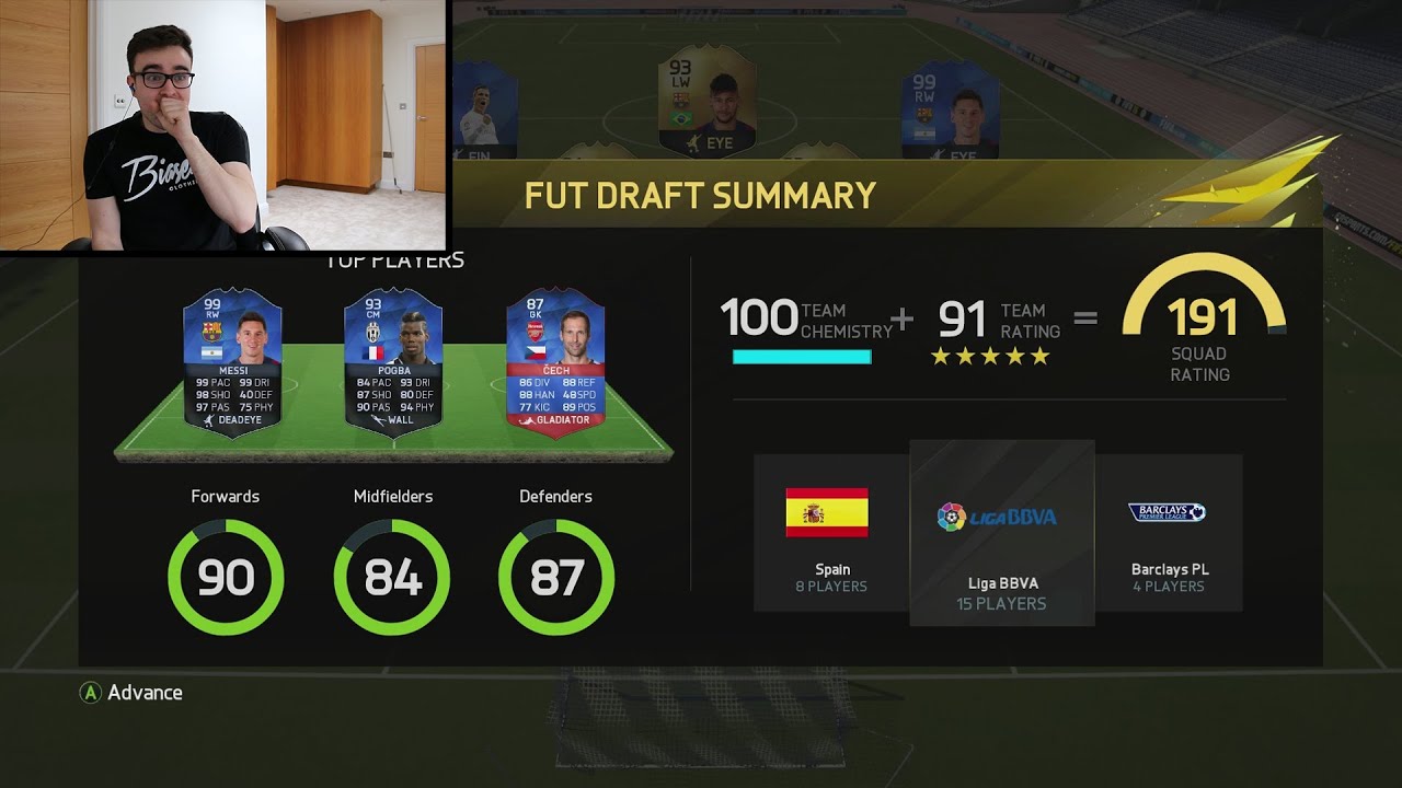 THE IMPOSSIBLE 191 RATED FUT DRAFT!!! Fifa 16 FUT Draft Challenge