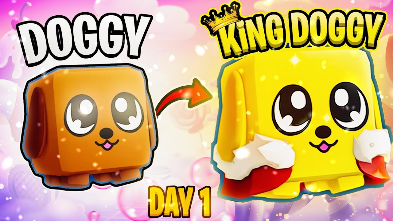 ZOMG *Doggy To KING Doggy* Challenge (Day 1) in Bubble Gum Simulator INFINITY!
