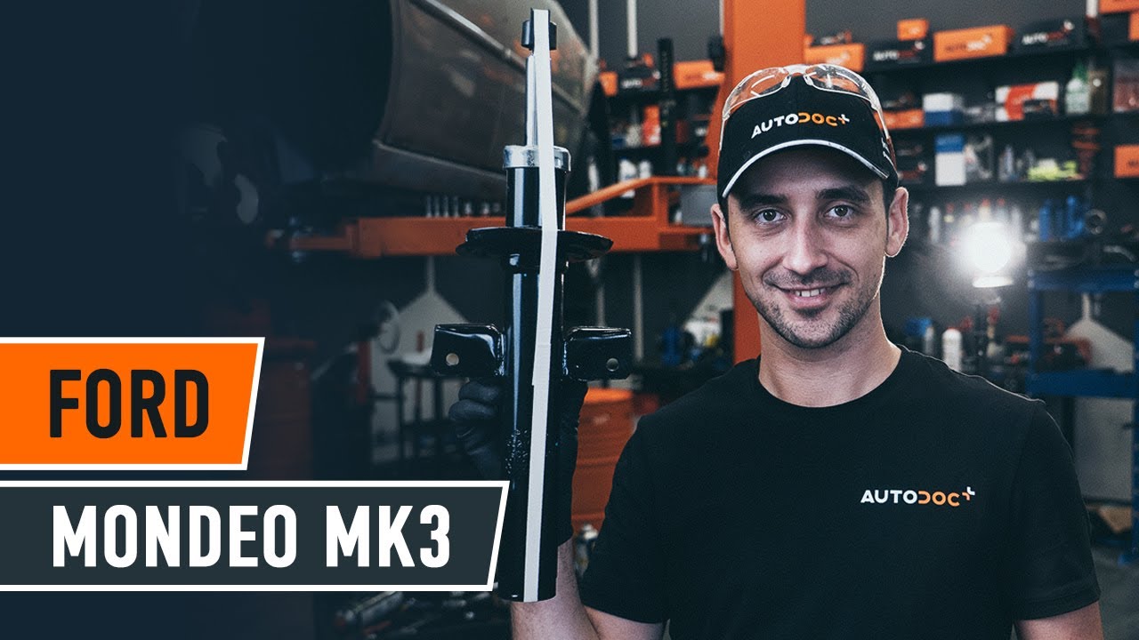 How to change a rear shock strut on FORD MONDEO MK3 Saloon [TUTORIAL AUTODOC]