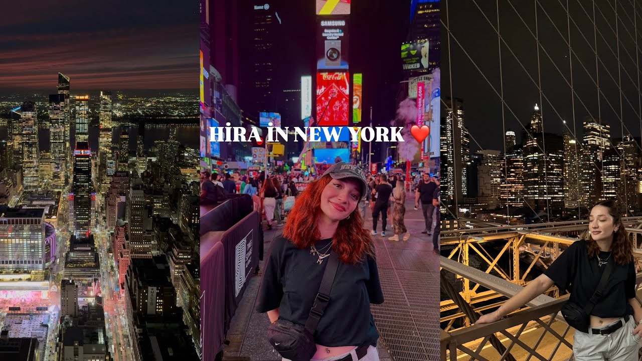 HİRA İN NEW YORK 2❤️ / Empire State ,Times Square , Brooklyn Bridge, Work and Travel  #wat2025 