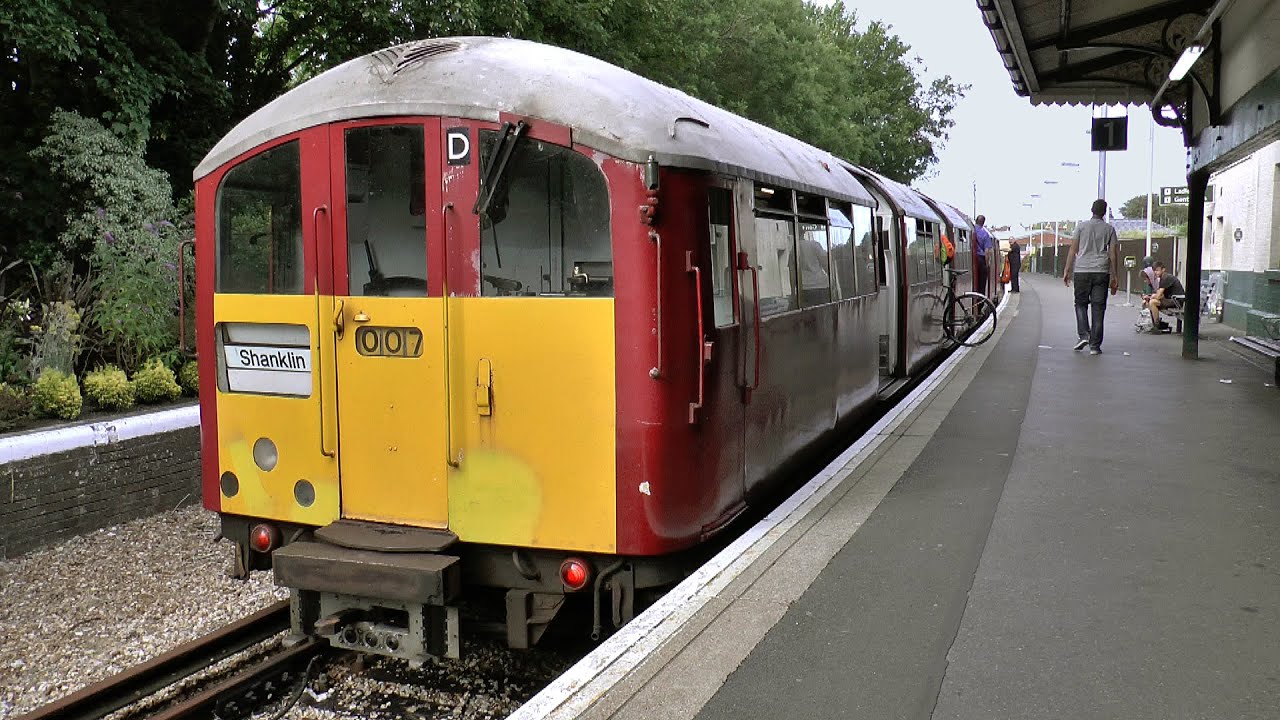 The unique Ex London Underground Trains on the Isle of Wight July 2015
