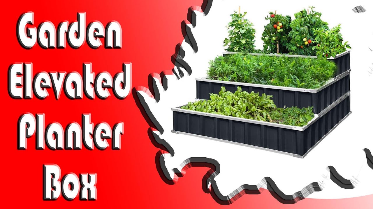 Best KING BIRD Galvanized Steel Metal Patio Garden Elevated Planter Box for Growing Vegetables Flowe