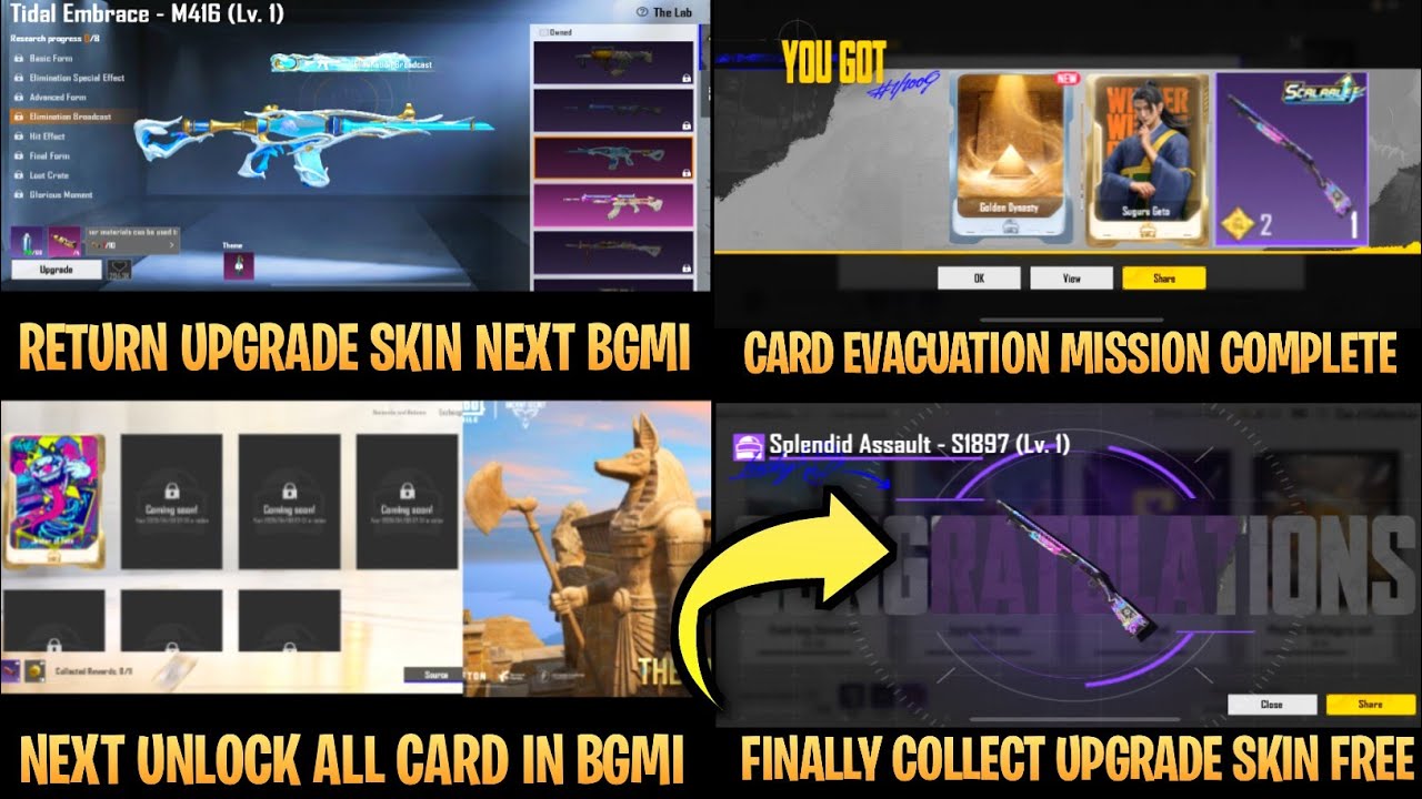 😍HOW TO UNLOCKED CARD MISSION | Tidal Embrace M416 RETURN IN BGMI | GET FREE Splendid Assault -S1897