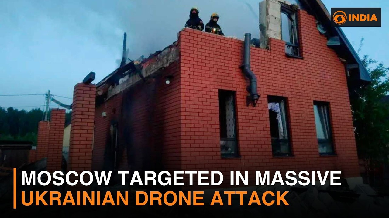 Massive Ukrainian drone barrage on Moscow & more news | DD India Live | 4 PM IST