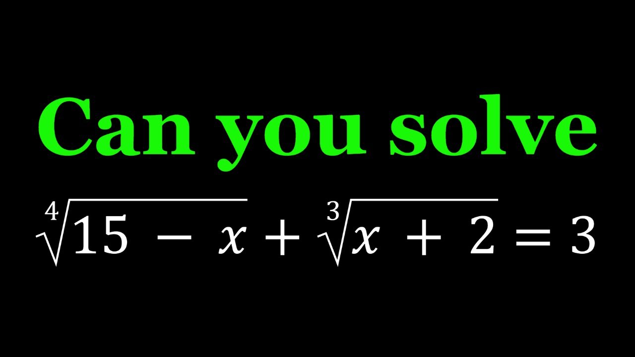 How To Solve A Challenging Radical Equation