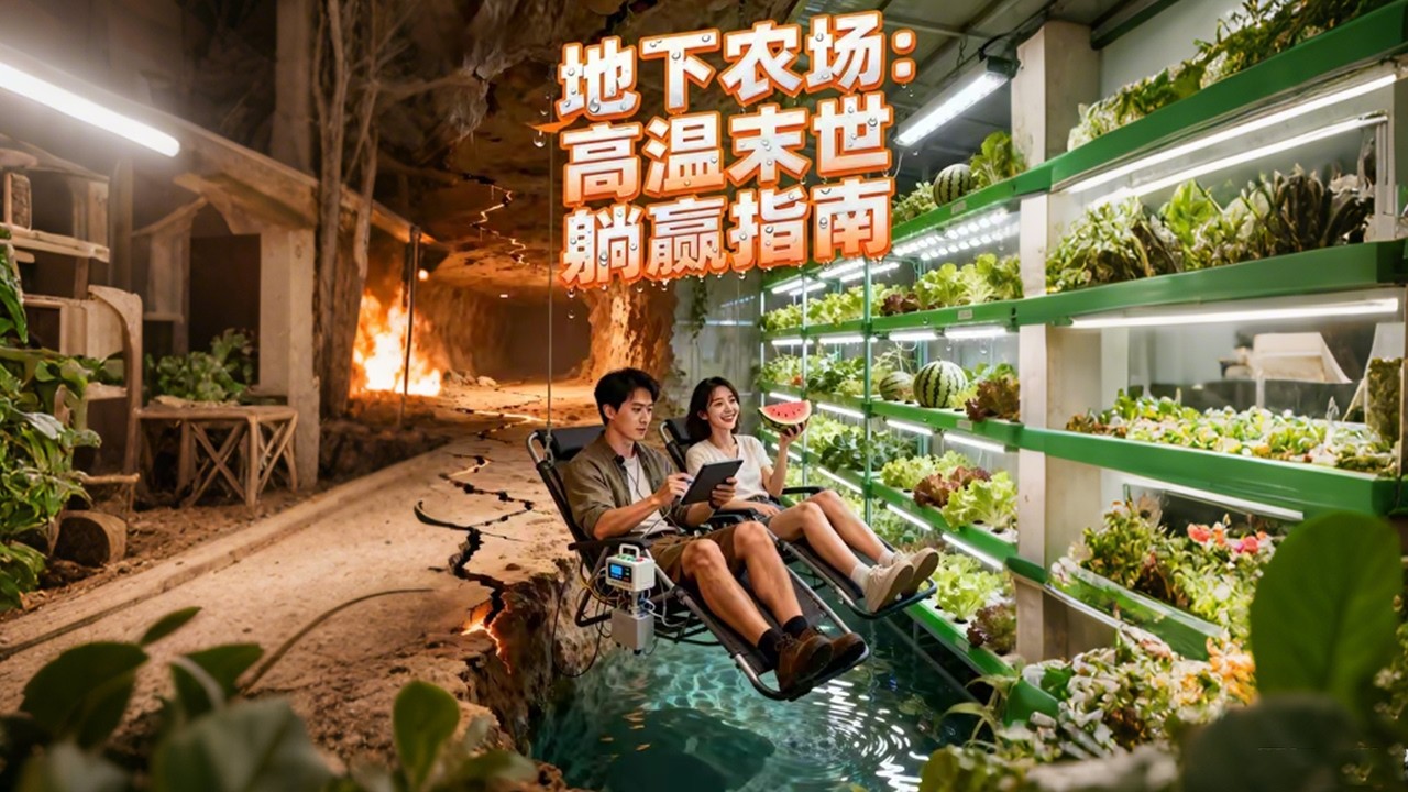 ENG SUB📢【最新上线】《地下农场：高温末世躺赢指南》别人在末世逃难，我在老宅躺赢，前夫被暴徒追着跑，我开着地宫门看戏！#热血#高温末世#爽文#漫剧 #赛博剧场
