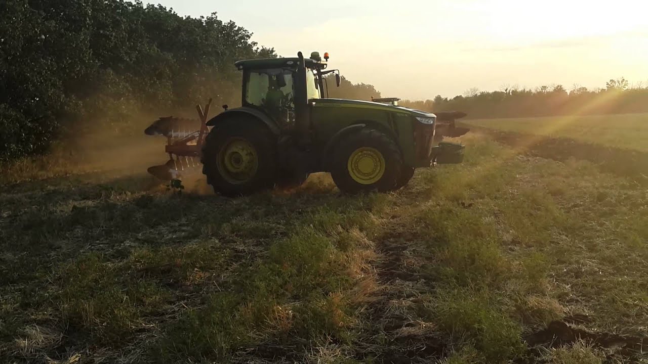 Джон Дир 8310R , плуг Kverneland RN100 ч.2