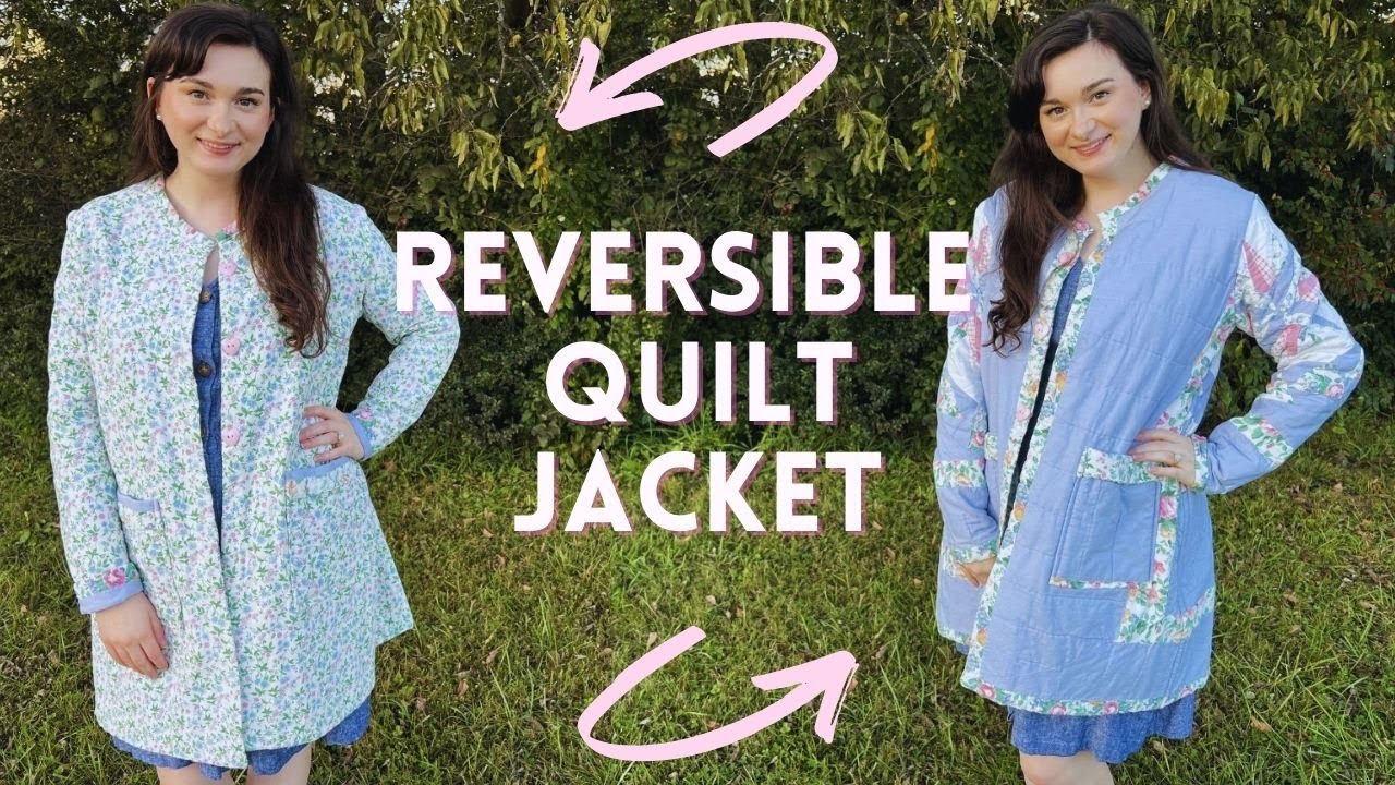 DIY REVERSIBLE QUILT JACKET | THRIFT FLIP | How to do French Seams