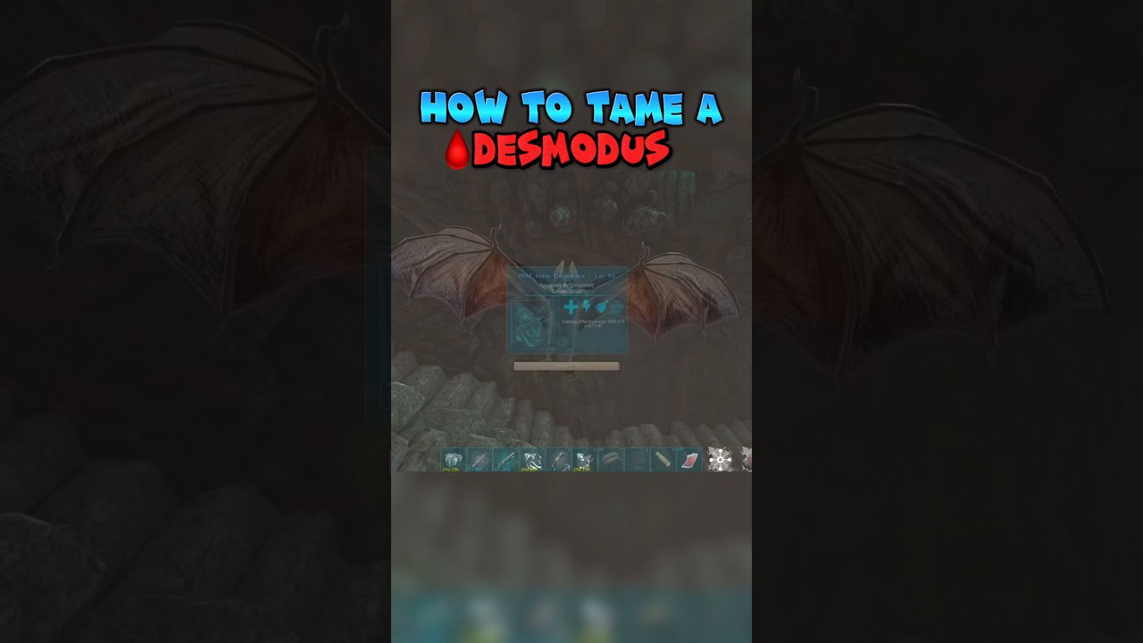 🩸100% Efficency on a Desmodus in ARK #ark #arksurvivalevolved #gaming #arksurvival #shorts