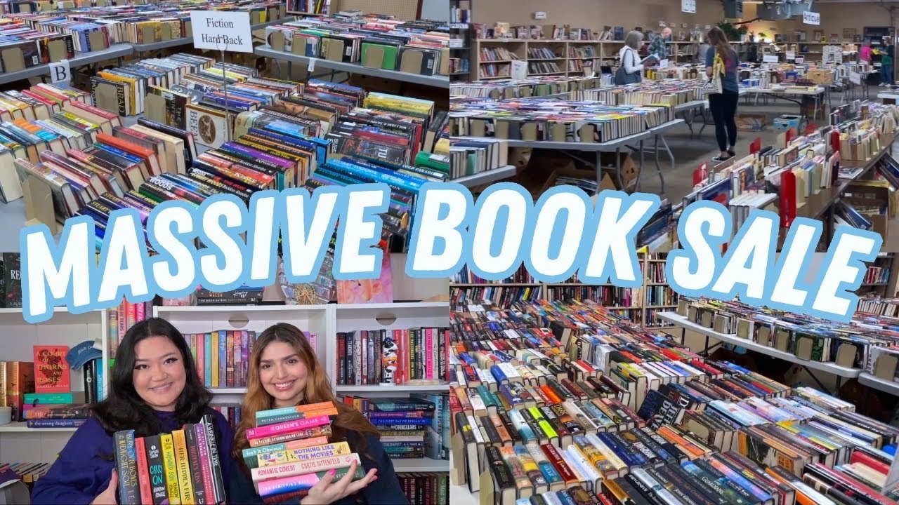 MASSIVE annual book sale 📖📚 + book haul