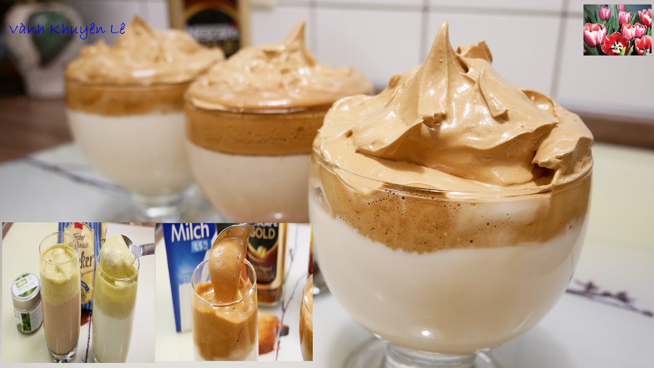 Cà Phê Bọt Biển Dalgona Thơm Ngon Dễ làm - Cách làm Cà Phê Bột biển Cacao by Vanh Khuyen