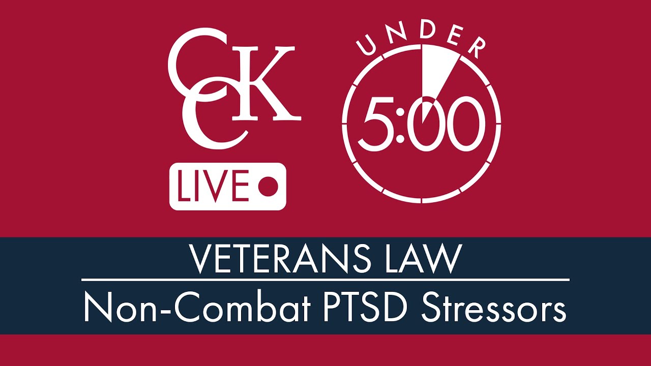 Proving Non-Combat PTSD Stressors
